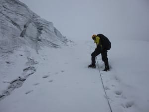 From bog to snow and ice.. Wellies to crampons and ice axe...